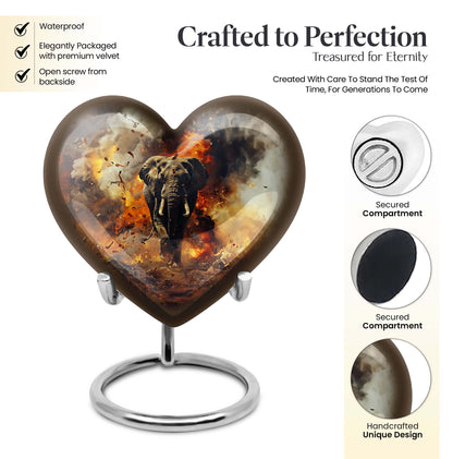 heart-shaped mammoth urn