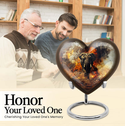 heart-shaped mammoth urn