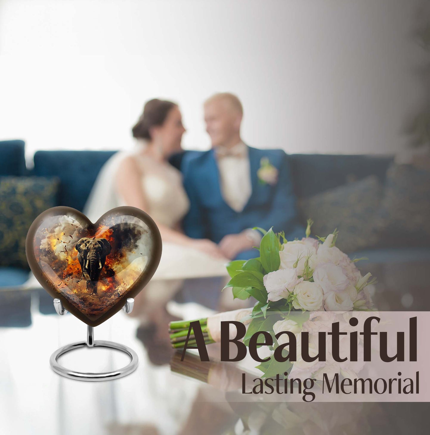 heart-shaped mammoth urn