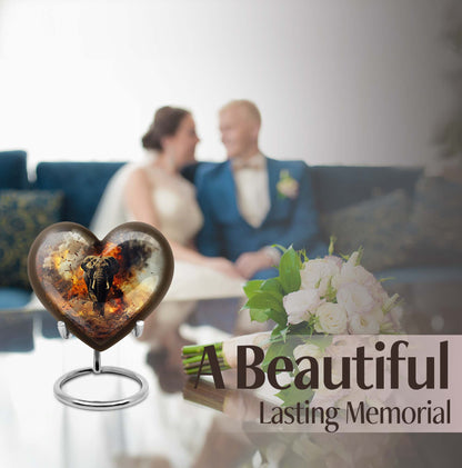 heart-shaped mammoth urn