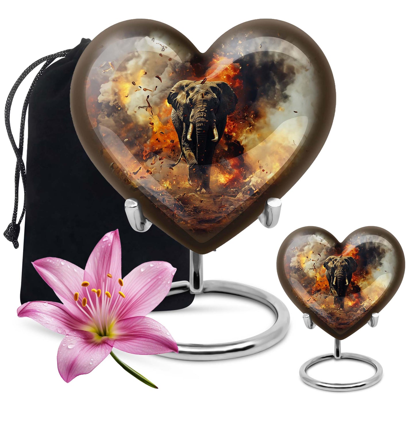 heart-shaped mammoth urn