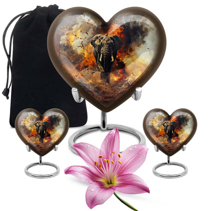 heart-shaped mammoth urn