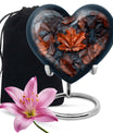 10-inch mapple leaf heart cremation urn 