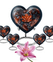 10-inch mapple leaf heart cremation urn 
