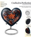 10-inch mapple leaf heart cremation urn 