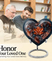 10-inch mapple leaf heart cremation urn 