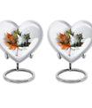 heart-shaped mapple leaf urn for cremation