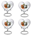 heart-shaped mapple leaf urn for cremation
