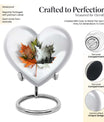 heart-shaped mapple leaf urn for cremation