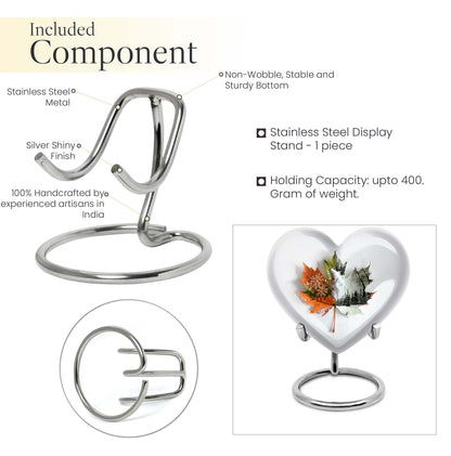 heart-shaped mapple leaf urn for cremation