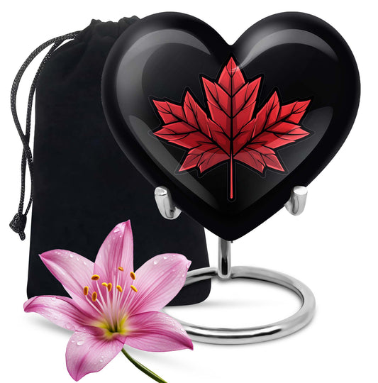 heart-shaped mapple leaf urn