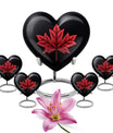 heart-shaped mapple leaf urn