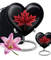 heart-shaped mapple leaf urn
