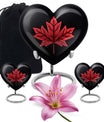 heart-shaped mapple leaf urn