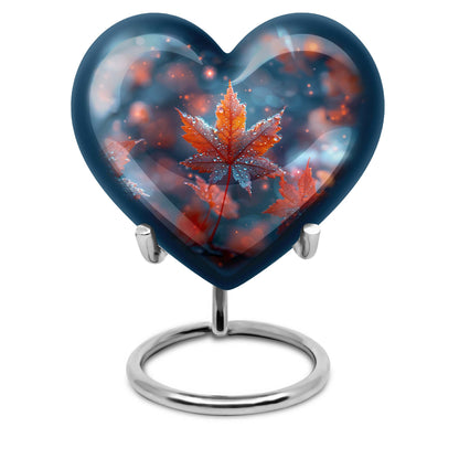 heart shaped mapple leaf urn