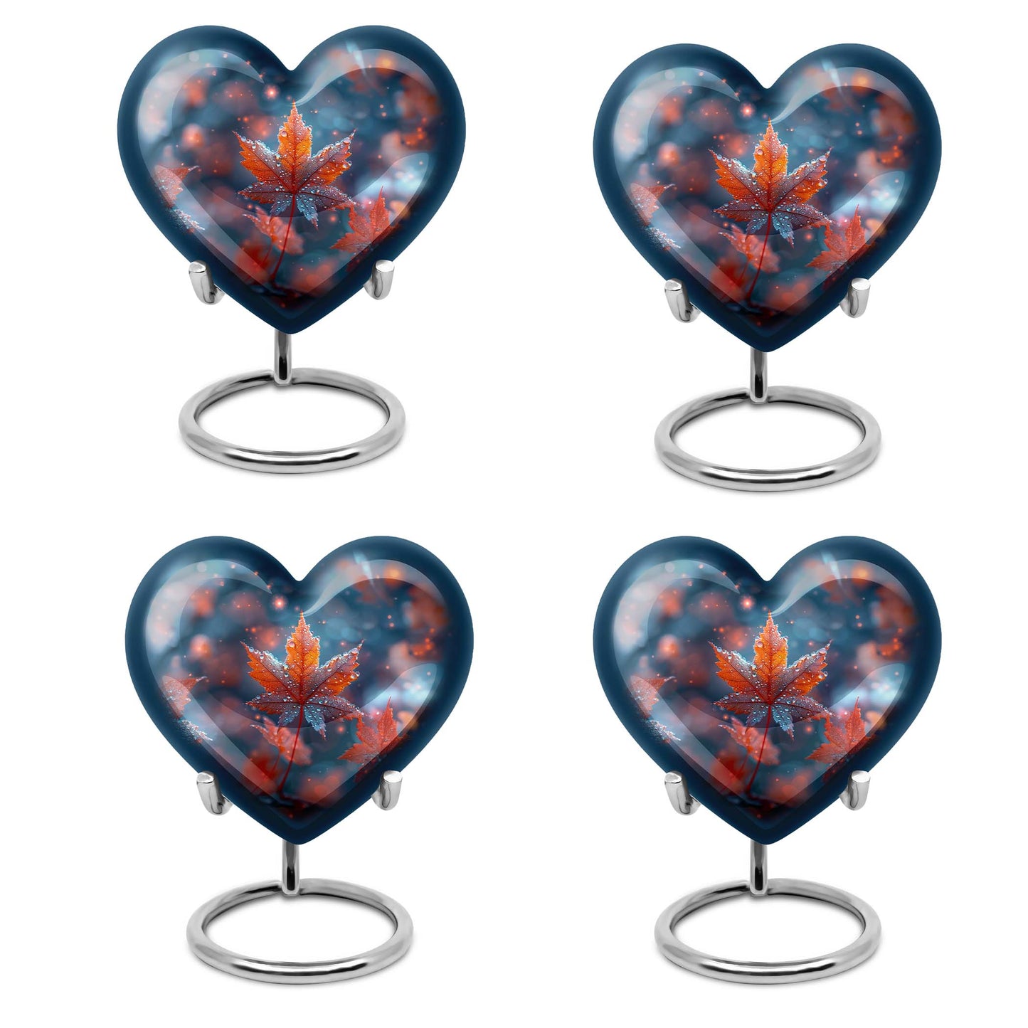 heart shaped mapple leaf urn