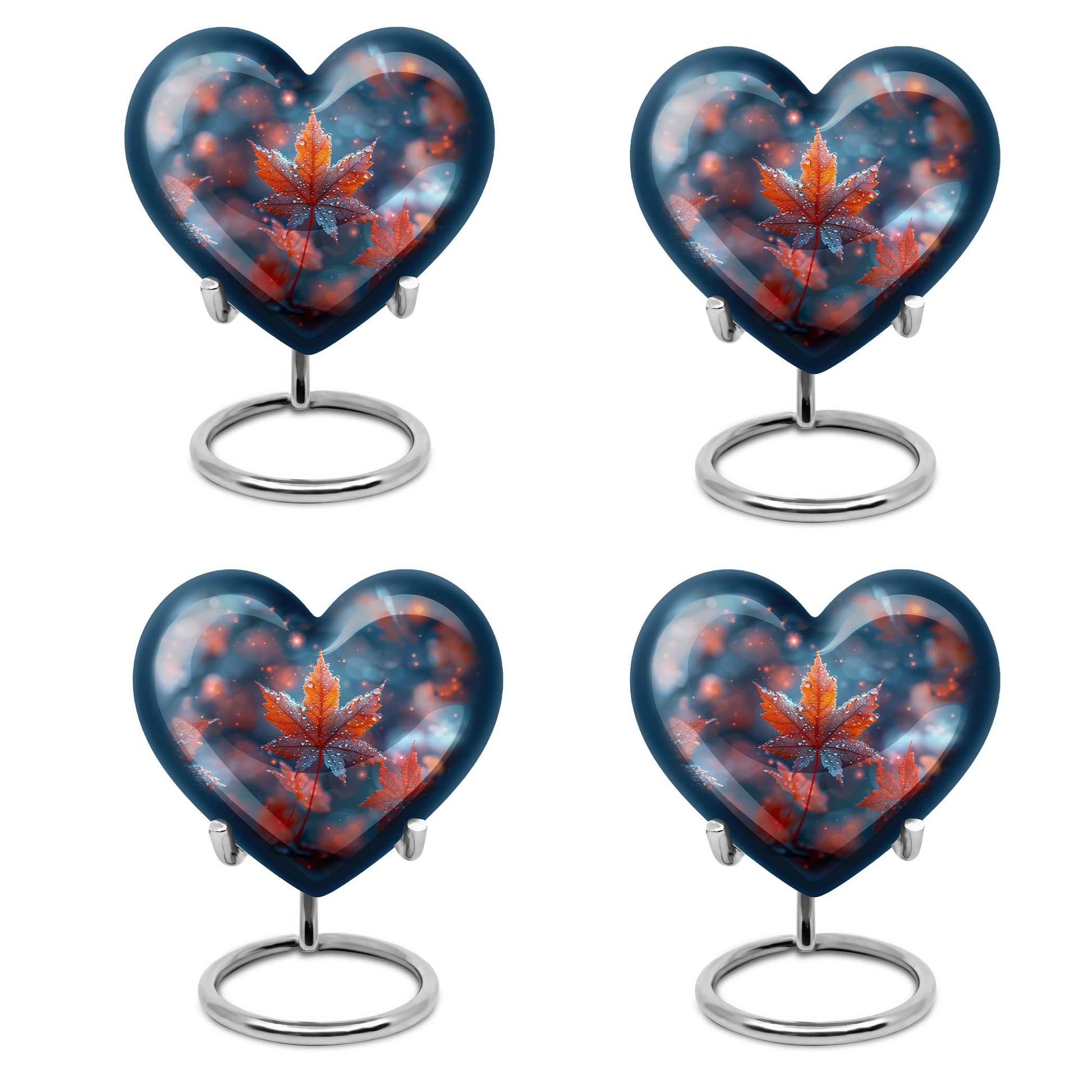 heart shaped mapple leaf urn