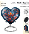 heart shaped mapple leaf urn