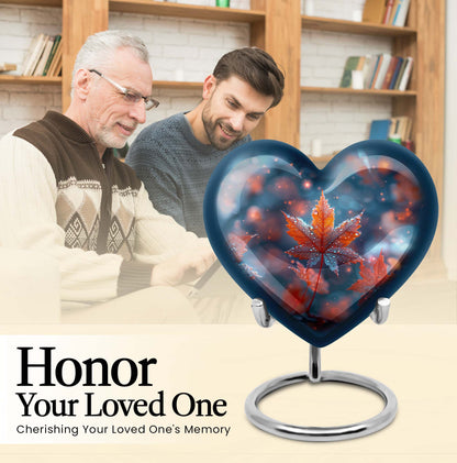 heart shaped mapple leaf urn
