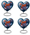 10-inch heart-shaped mapple leaf memorial urn for men, can be personalized
