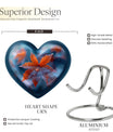10-inch heart-shaped mapple leaf memorial urn for men, can be personalized