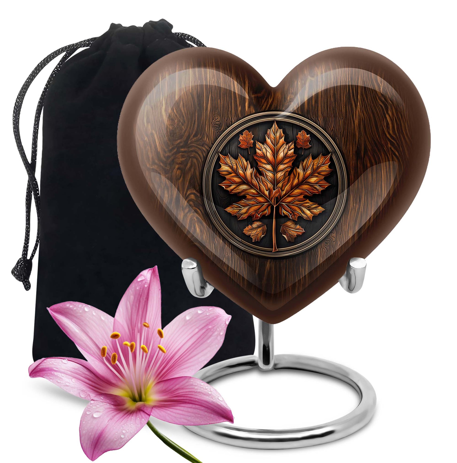 mapple leaf heart urn for men ashes