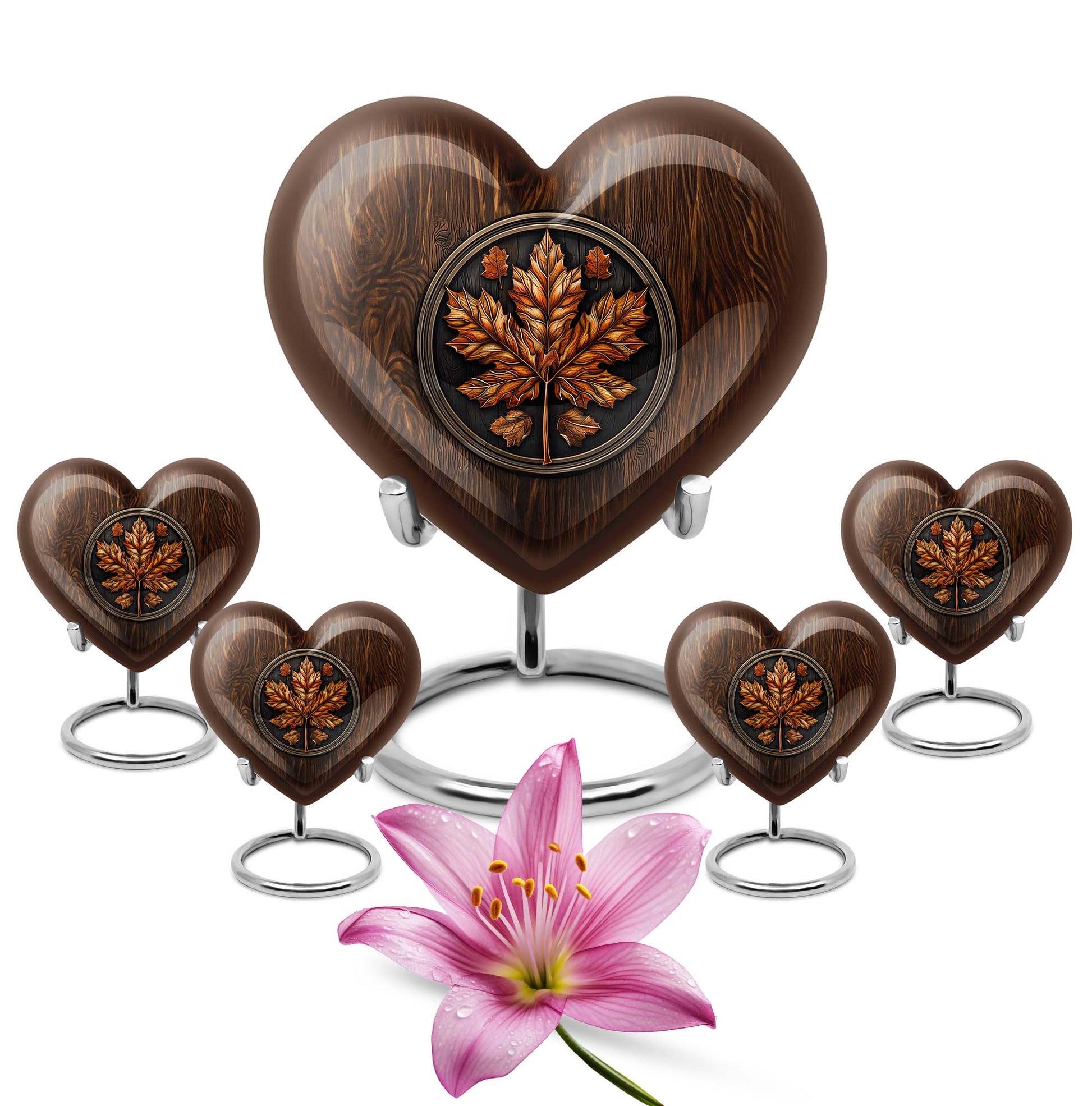 mapple leaf heart urn for men ashes