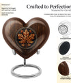 mapple leaf heart urn for men ashes