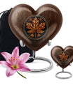mapple leaf heart urn for men ashes
