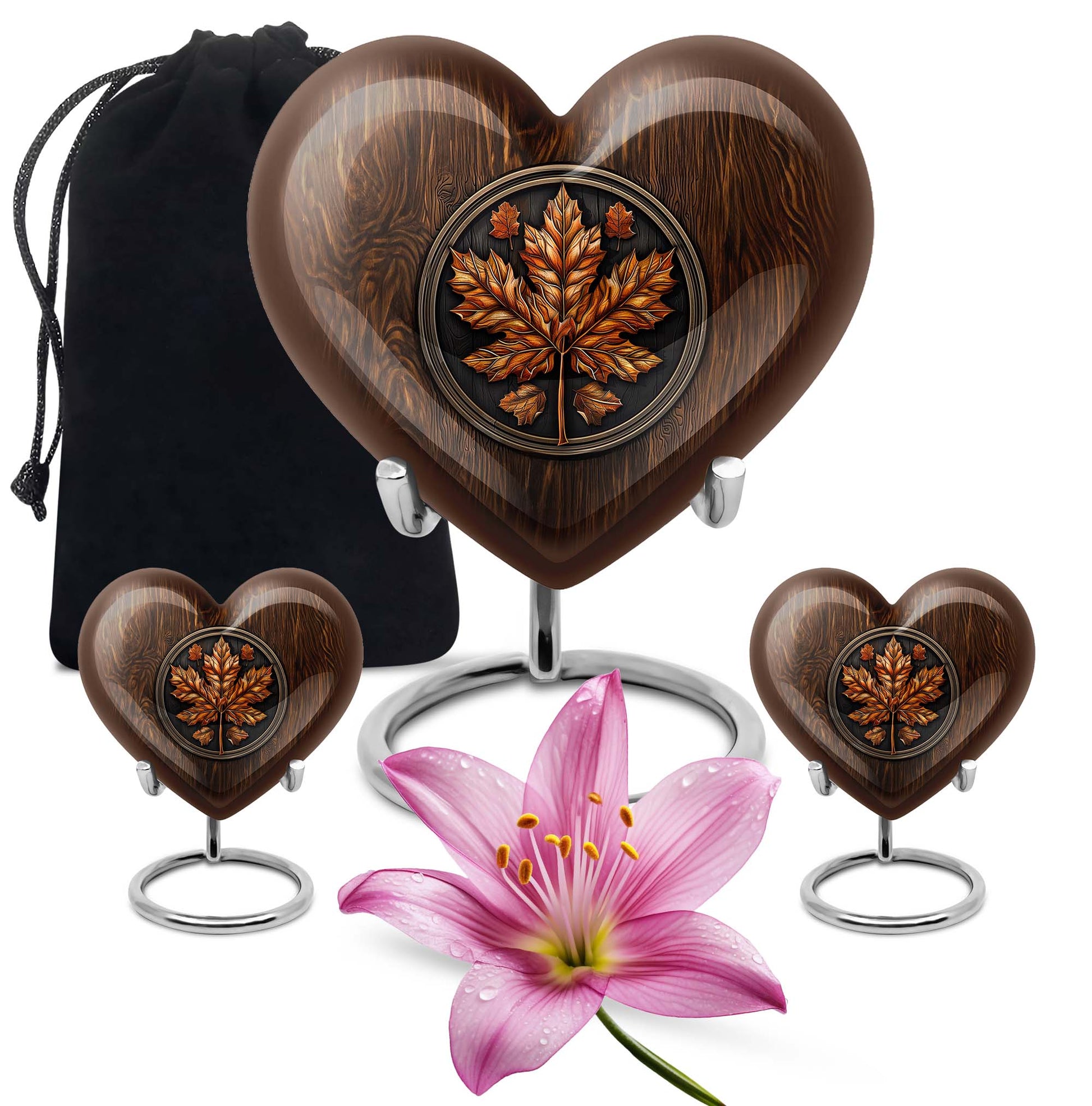 mapple leaf heart urn for men ashes