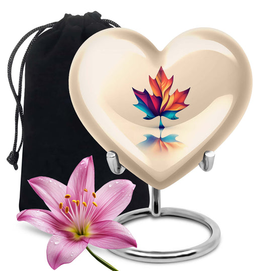 heart-shaped mapple leaf urn