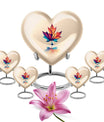heart-shaped mapple leaf urn