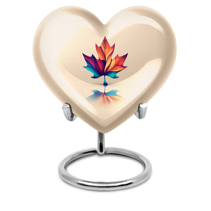 heart-shaped mapple leaf urn