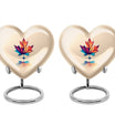 heart-shaped mapple leaf urn