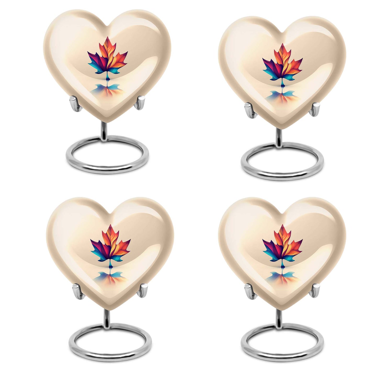 heart-shaped mapple leaf urn