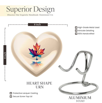 heart-shaped mapple leaf urn