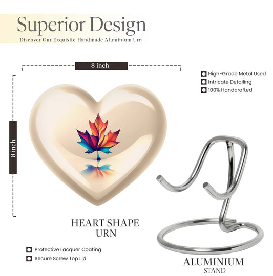 heart-shaped mapple leaf urn