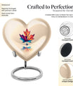 heart-shaped mapple leaf urn