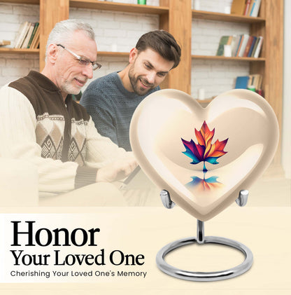 heart-shaped mapple leaf urn