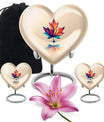 heart-shaped mapple leaf urn
