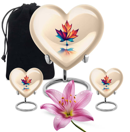 heart-shaped mapple leaf urn