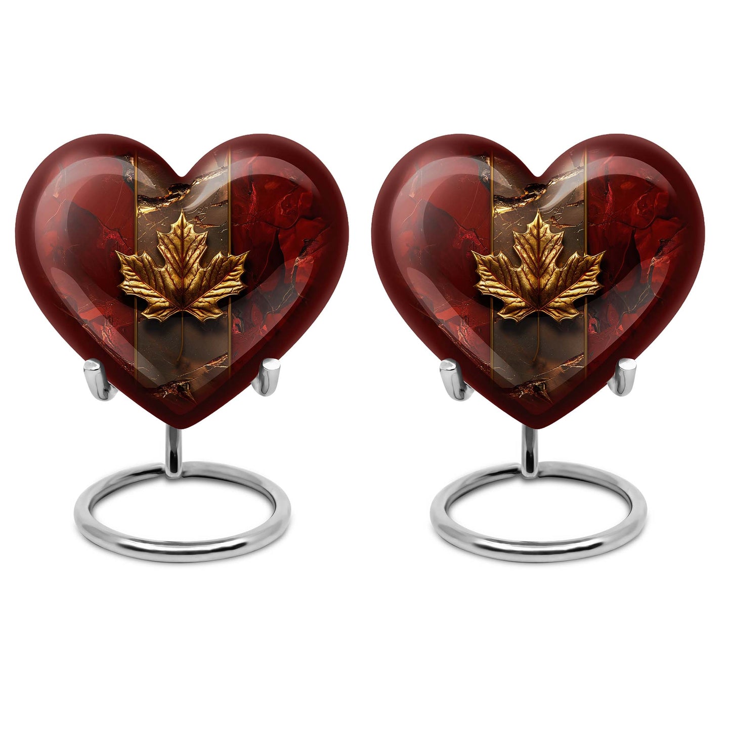 heart-shaped mapple leaf urn for male adults