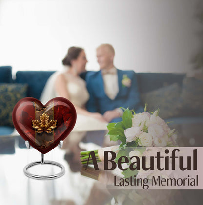 heart-shaped mapple leaf urn for male adults