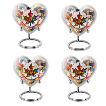 Mapple Leaf Theme 3 Inch Keepsake Pack of 4