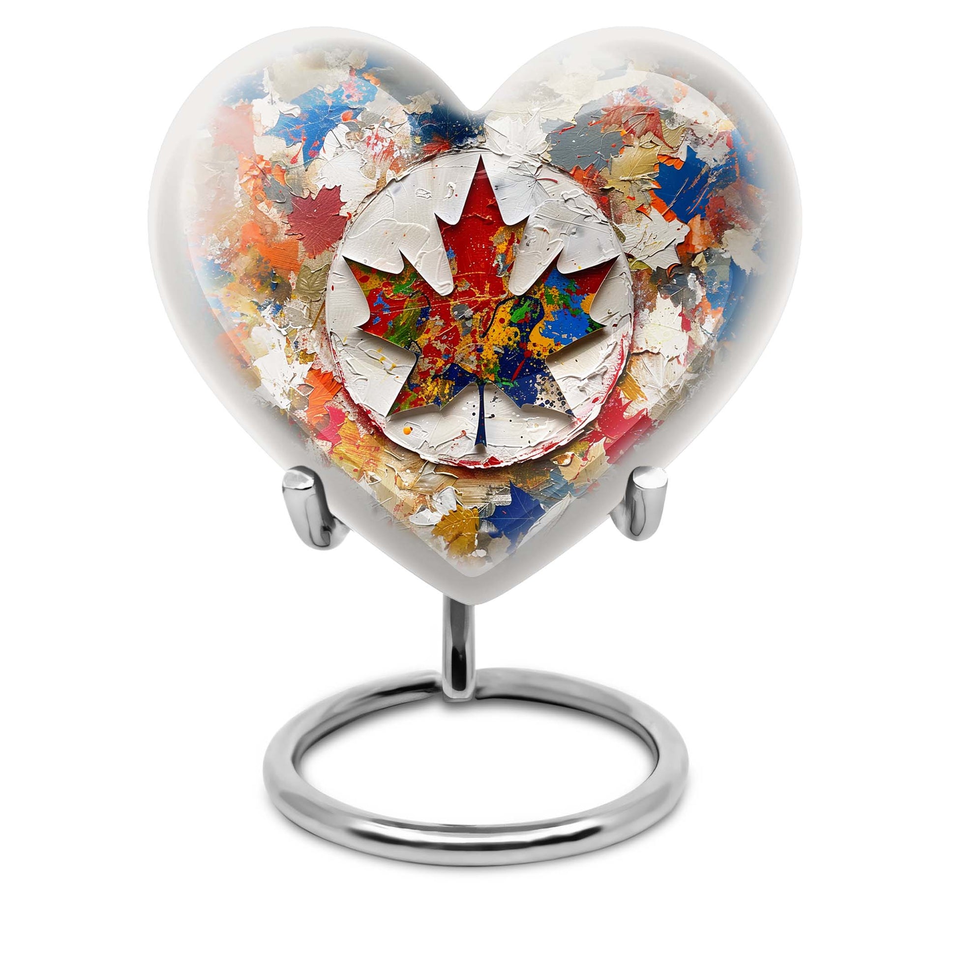 heart-shaped mapple leaf urn