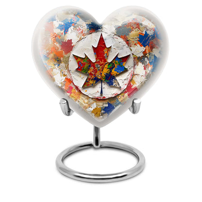 heart-shaped mapple leaf urn