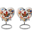 heart-shaped mapple leaf urn