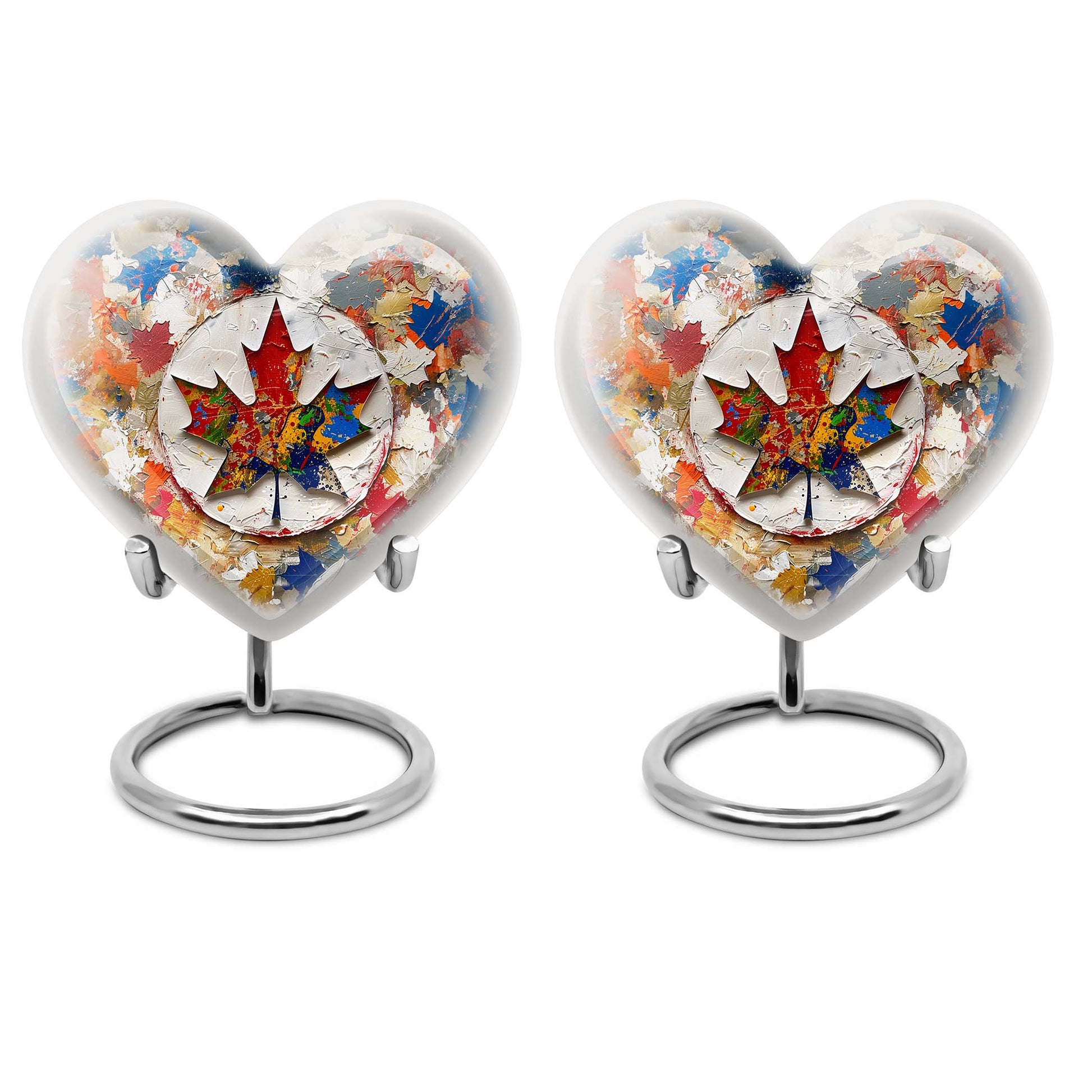 heart-shaped mapple leaf urn