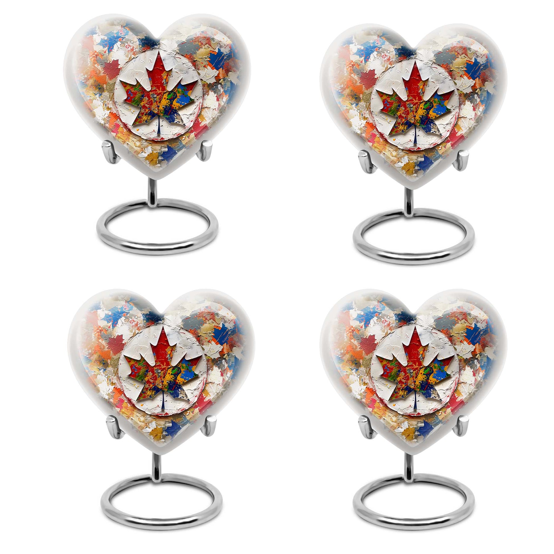 heart-shaped mapple leaf urn