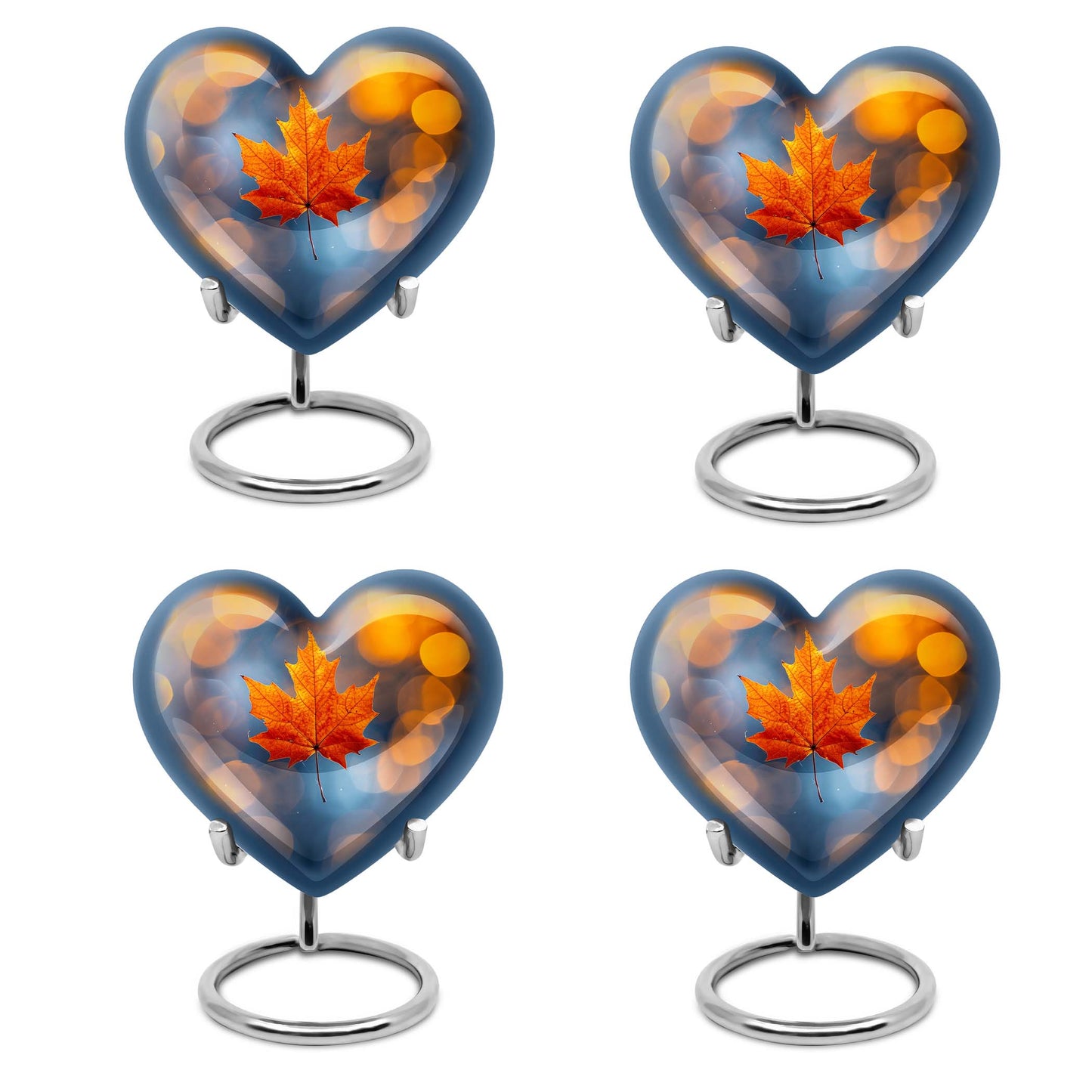 Mapple Leaf Theme 3 Inch Keepsake Pack of 4